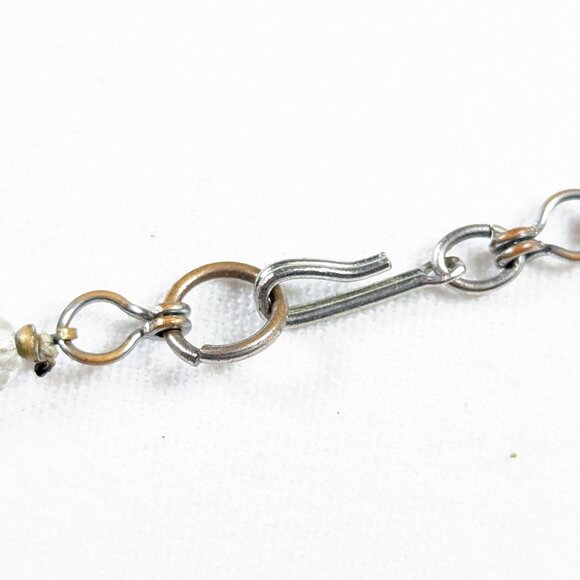 Vintage faceted green glass bead necklace choker - Picture 5 of 7